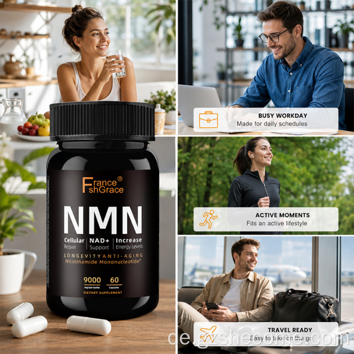 Shecome NMN-Kapseln Anti-Aging-NAD-Unterstützung